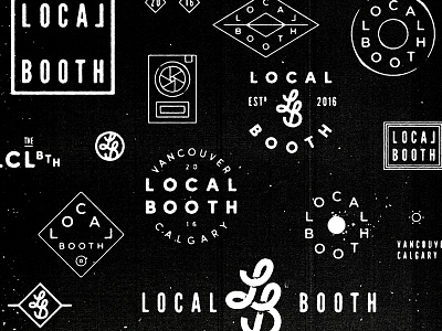 Local Booth camera icon identity logo photo texture typography vancouver