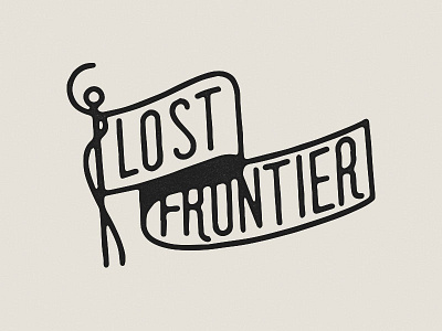 Lost Frontier flag camping flag icon logo sticker mule transfer vancouver vinyl