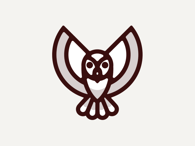 Owls bird icon illustration logo mark owl