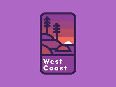 West Coast badge patch thick lines vancouver west coast
