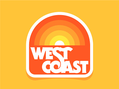 West Coast 2 badge lettering patch serif gothic thick lines west coast