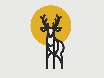 Deer deer logo thick lines vancouver wildlife