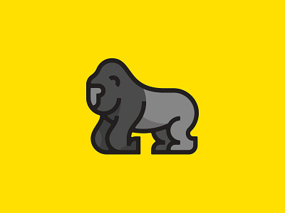Gorilla animal gorilla icon logo