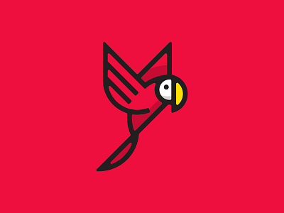 Parrot bird icon logo parrot