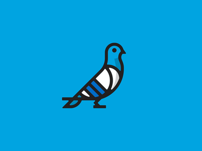 Carrier Pigeon bird icon logo pigeon