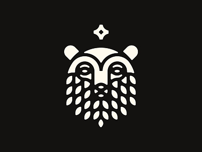 Bear Logo alaska bear icon identity logo north star