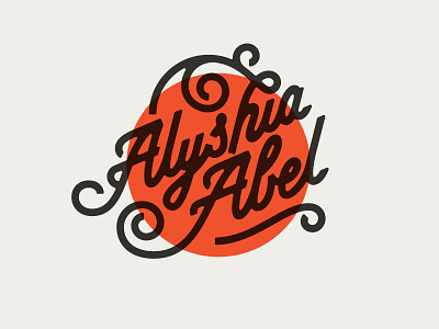 Alyshia Abel Lettering lettering line logo mono