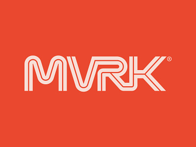 MVRK lettering logo logomark nasa sci fi space type