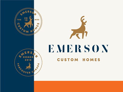 Emerson 3 contracting e exploration home logomark logos vancouver