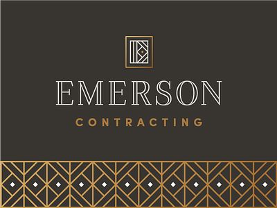 Emerson 4 contracting e exploration home logomark logos vancouver