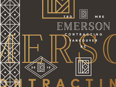 Emerson 5 contracting e exploration home logomark logos vancouver