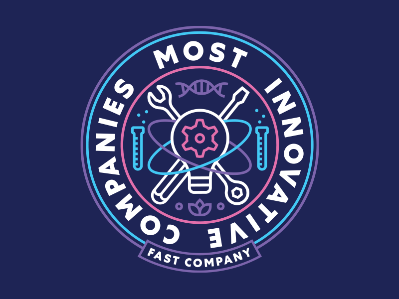 FastCo Most Innovative Companies 3 badge icon illustration lockup logo responsive logo vancouver