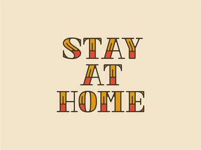 STAY AT HOME american design font lettering line oldschool tattoo type typedesign typeface typography vector vintage
