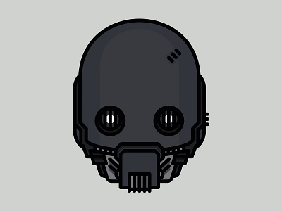 There's a problem on the horizon. There is no horizon. droid icon inagalaxyfarfaraway k2s0 movies star wars vector