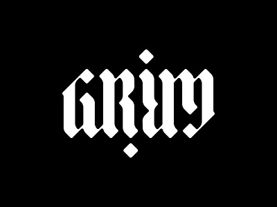 Grim Ambigram ambigram branding design logo vector