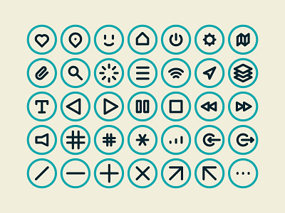 40 GUI icons for the MNML Collection