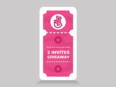 Two Dribbble invites dribbble giveaway invitation invite shot ticket