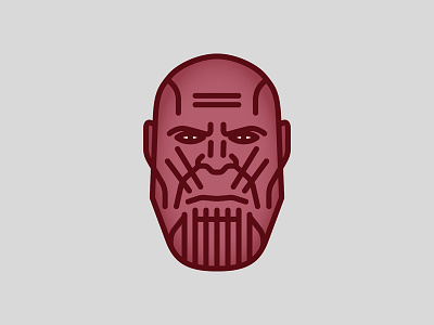 Geometrical Thanos prt.1 geometric heroes icon marvel mcu movies vector villains