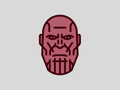 Geometrical Thanos prt.2 geometric heroes icon marvel mcu movies vector villains