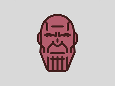 Geometrical Thanos prt.3 geometric heroes icon marvel mcu movies vector villains