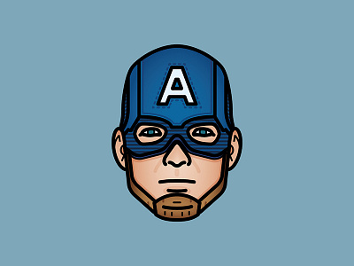 I can do this all day. captain america heroes icon illustration marvel mcu movies vector villains