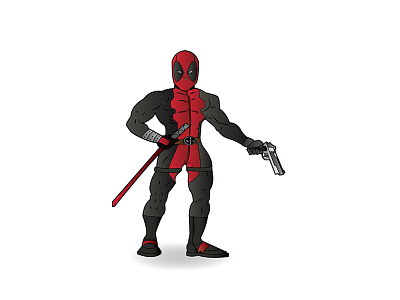 Deadpool art artist artwork design freelance graphic illustration marvel superhero vector