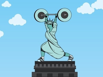 Olympic Lifting Statue of liberty