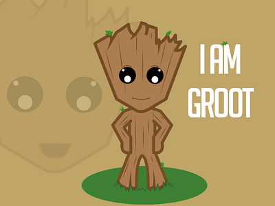 I Am Groot art character fun groot illustration vector