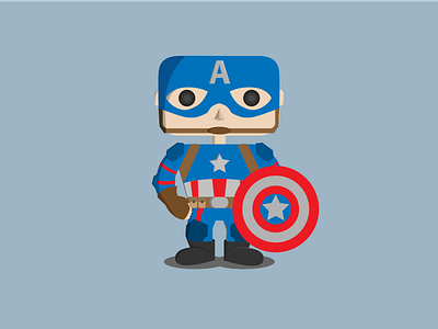 Captain America captain america cartoon character character design comic fun illustration marvel marvel comics simple vector