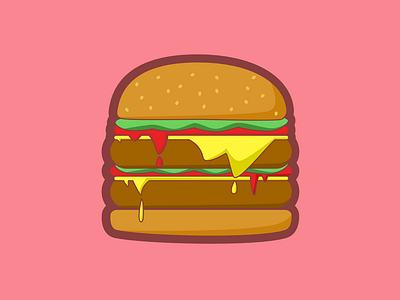 Juicy burger art artist artwork branding burger burger logo cheese design fun graphic icon illustration logo logo design vector vector art