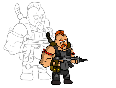 Mercenary art artist artwork cartoon character character design freelance fun graphic illustration vector vector art