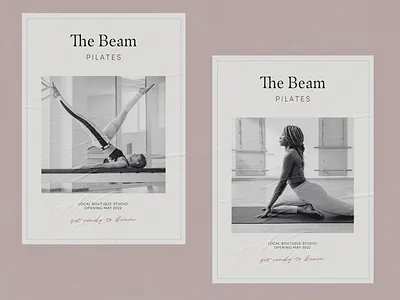 The Beam Pilates Posters brand design brand identity branding design graphic design logo poster print design typography