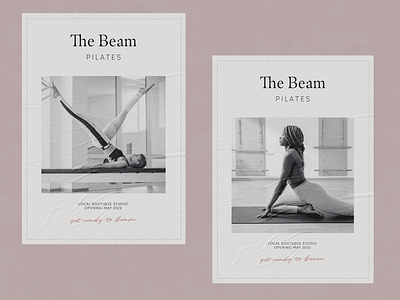 The Beam Pilates Posters brand design brand identity branding design graphic design logo poster print design typography