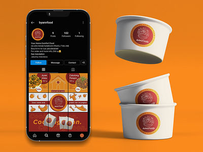 Ann.Food Logo & Social Media Management branding design food graphic design illustration instagram logo social media