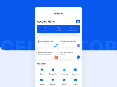 Account detail page design ui