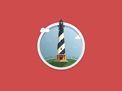 Lighthouse. flat icon lighthouse