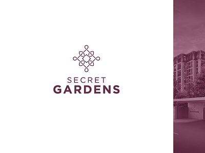 Secret Gardens branding garden icons logo pictograms