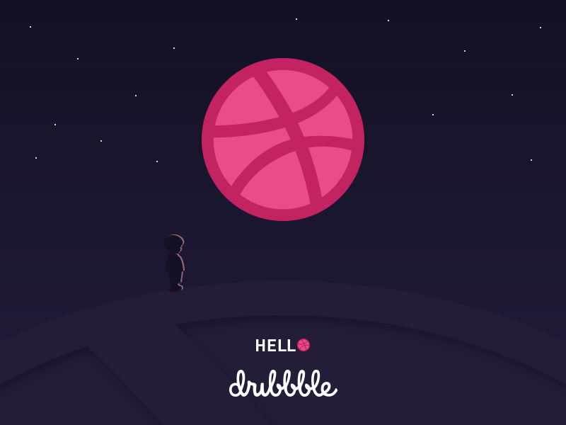 Hello Dribbble loneliness meteor star ui