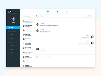 Time Flow chat ui