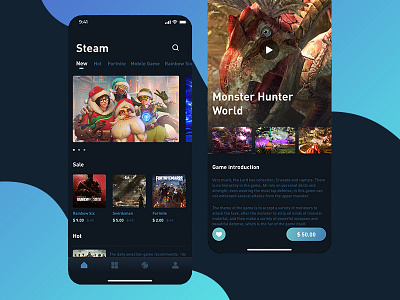 Game platform interface app game ui