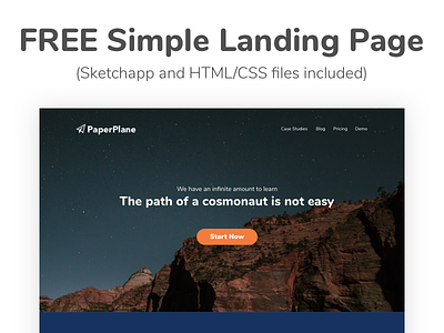 Responsive Landing Page (Sketch and HTML/CSS files included) css free freebie html landing page mobile friendly responsive layout sketch app