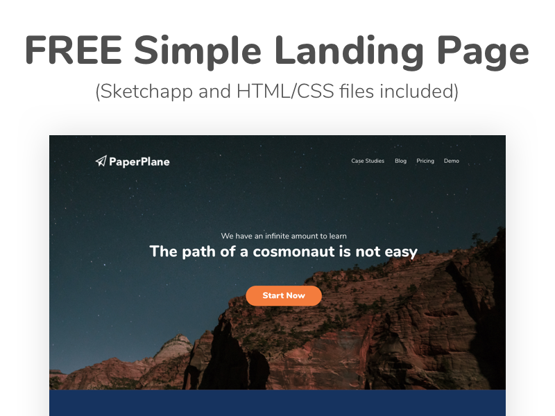 Responsive Landing Page (Sketch and HTML/CSS files included) by Angga ... image.