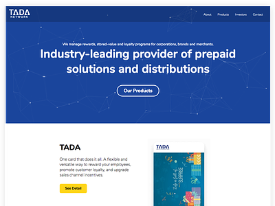 TADA Network company profile corporate css html single page website