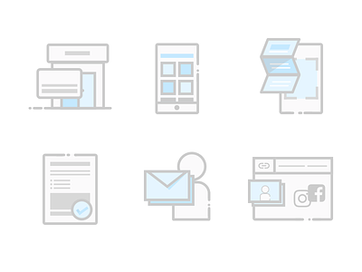 Icons for one of our microsite how to icon illustration line