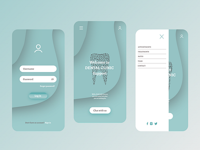 Dental Clinic App UI Design Concept