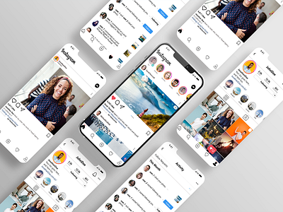 Instagram Clone | Application Design |UI UX | animation app app design application application design branding design graphic design illustration logo mockup motion graphics ui user experience user interface ux