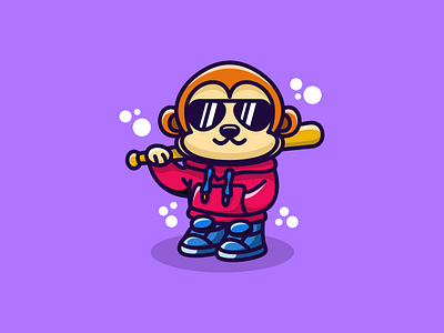 Cool Monkey Mascot Design cryptoart