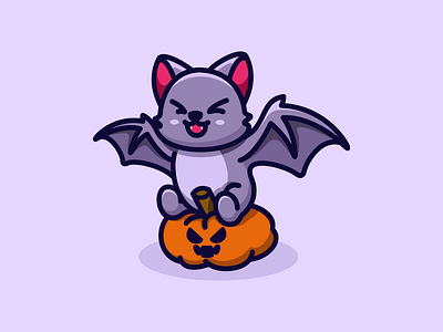 Cute Bat Mascot Design cryptoart mascot