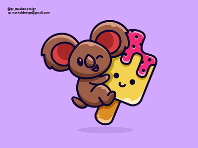 Koala + Ice Cream Mascot Design