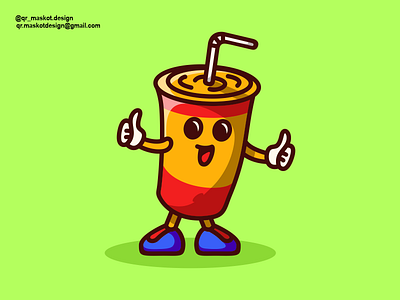 Happy Bottle Mascot Design